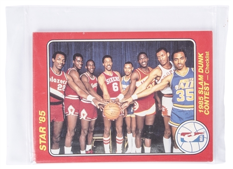 1985 Star Co. "Slam Dunk Supers 5x7" Basketball Unopened Subset Bag - Including Michael Jordan Rookie Card!
